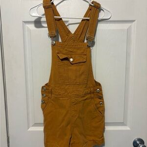 SHEIN Mustard Yellow Women Jeans Overalls